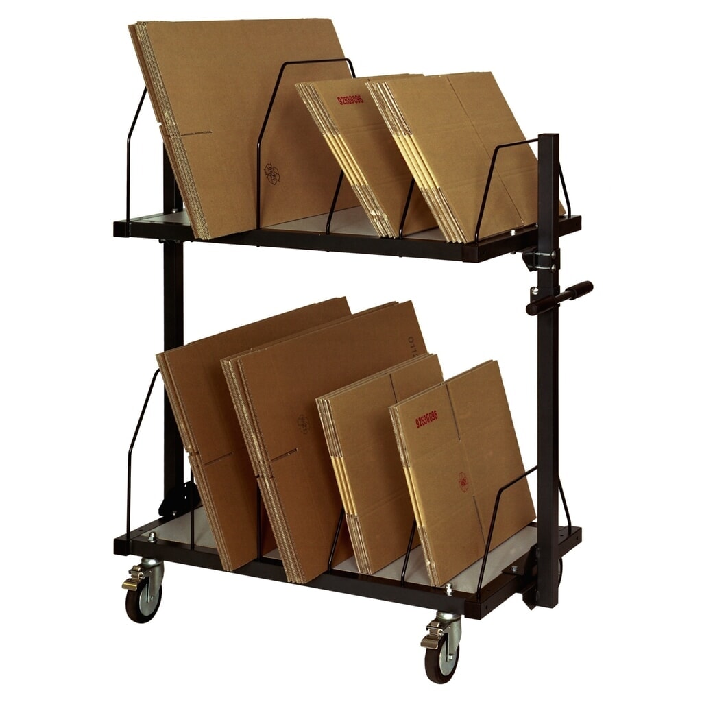Číslo obrázku produktu 4: Zásobník na lepenkové obaly Rocholz s madlem, 2 patra, VxŠxH 1260 x 1015 x 600 mm