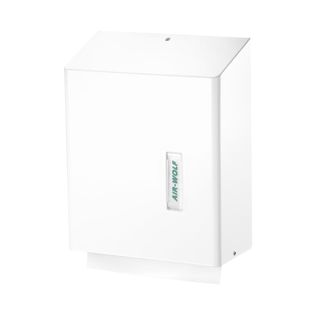 Obrázek produktu: Zásobník na papírové ručníky Air-Wolf pro cca 500 papírových ručníků, řada Omega, bílá