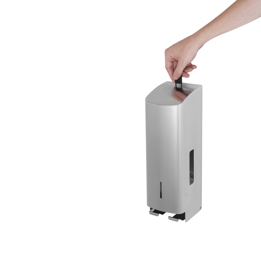 Číslo obrázku produktu 7: Zásobník toaletního papíru Air-Wolf pro 3 běžné role, kartáčovaná ušlechtilá ocel