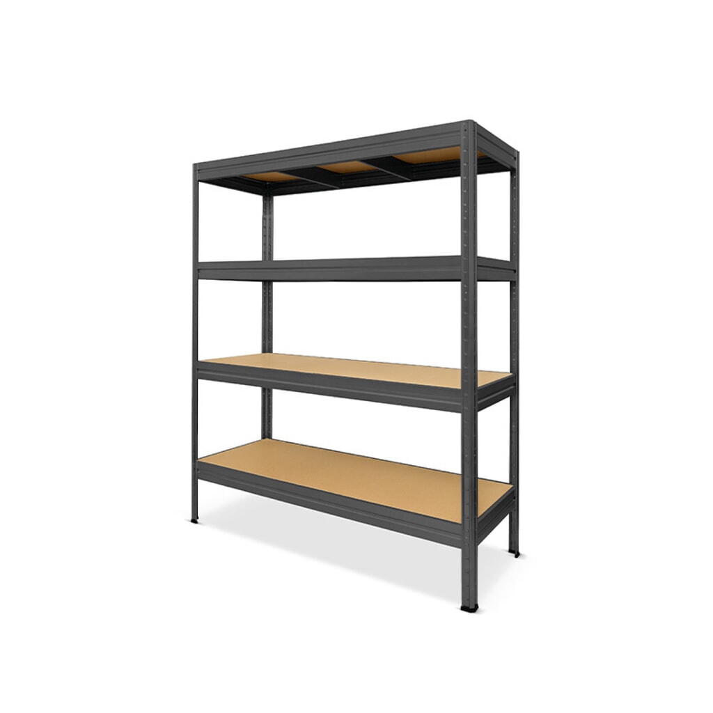 Zátěžový regál HEMMDAL typ L, grafitová šedá – 177 x 160 x 60 cm – až 2400 kg Obrázek produktu: Zátěžový regál HEMMDAL typ L, grafitová šedá – 177 x 160 x 60 cm – až 2400 kg