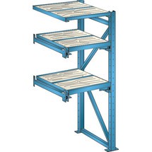 Zátěžový výsuvný regál LISTA, přídavné pole, šířka výsuvu 890 mm, hloubka 860 mm