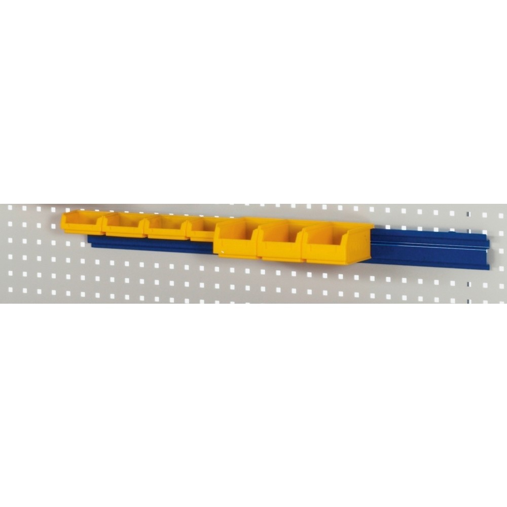 Číslo obrázku produktu 1: Závěsná lišta RAU pro děrovanou desku, pro uchycení skladovacích boxů, VxŠxH 65 x 900 x 20 mm