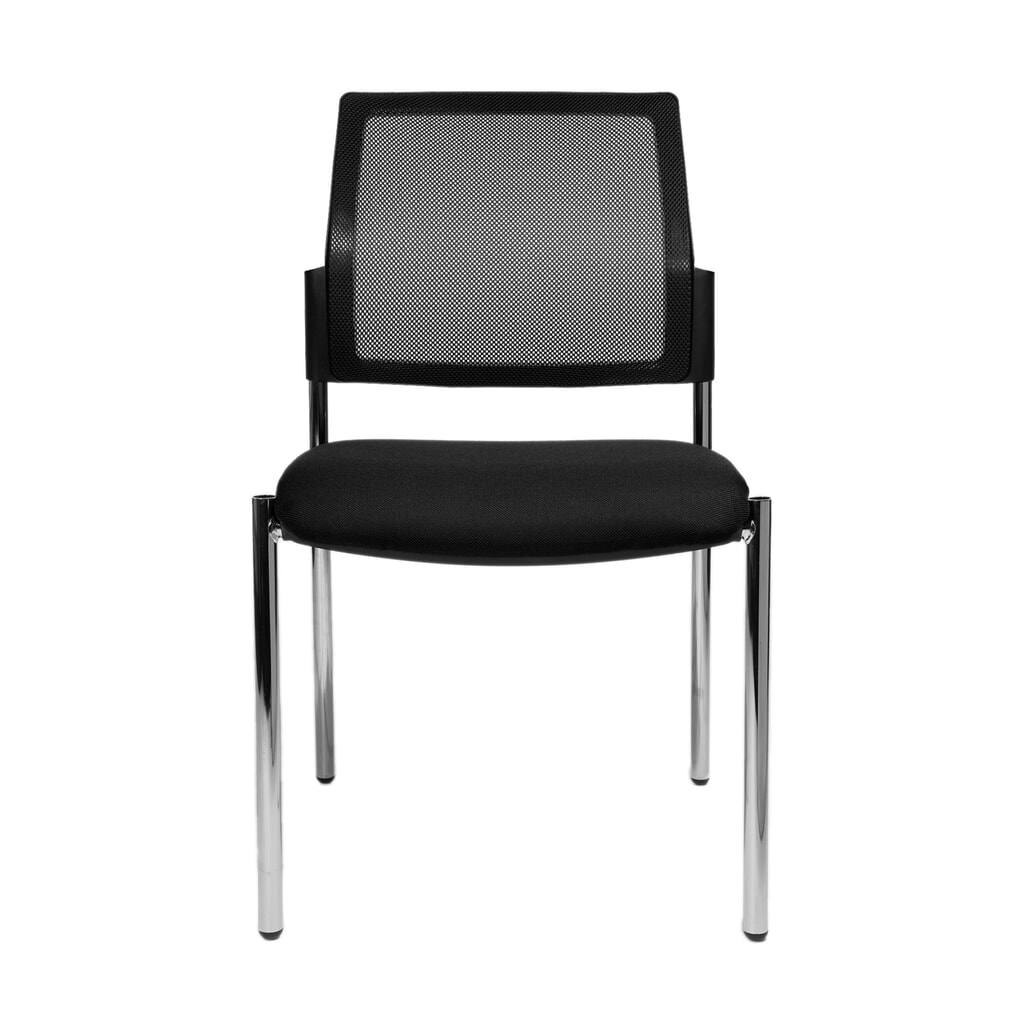 Židle pro návštěvníky Topstar® BtoB 10 se síťovaným opěradlem + podstavec 4 nohy, černá Obrázek produktu: Židle pro návštěvníky Topstar® BtoB 10 se síťovaným opěradlem + podstavec 4 nohy, černá