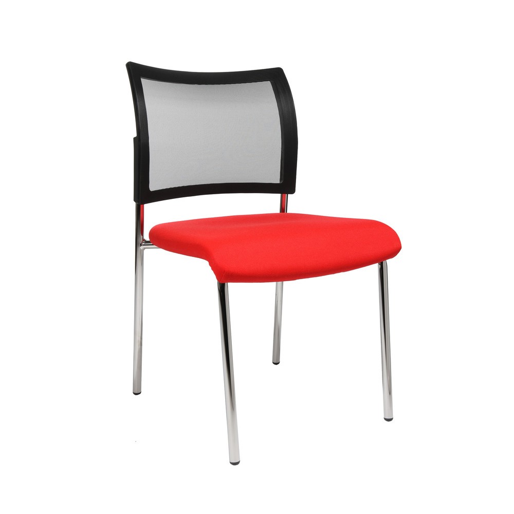 Číslo obrázku produktu 1: Židle pro návštěvy Topstar® Classic se síťovaným opěradlem, 4 nohy, červená