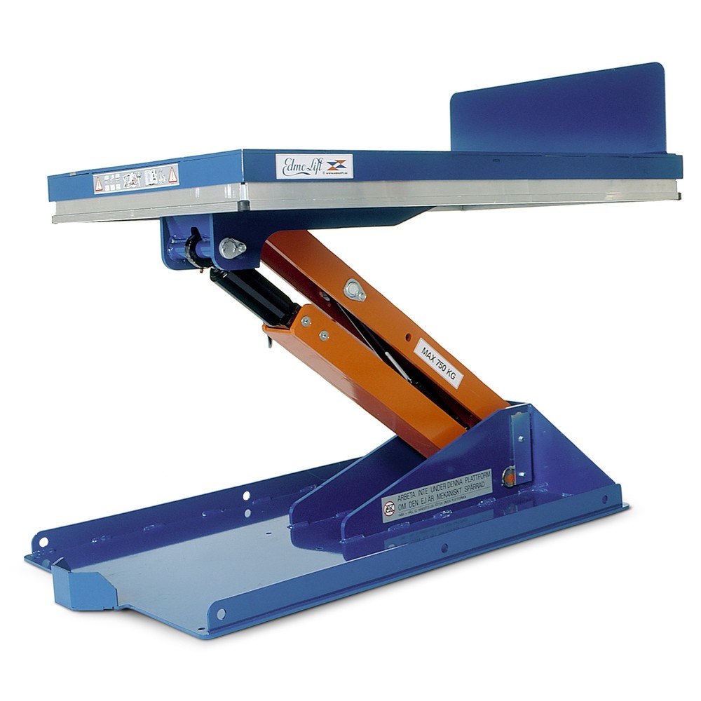Číslo obrázku produktu 1: Zvedací naklápěcí zařízení EdmoLift® s uzavřenou plošinou, zdvih 235 – 820 mm, nosnost 750 kg