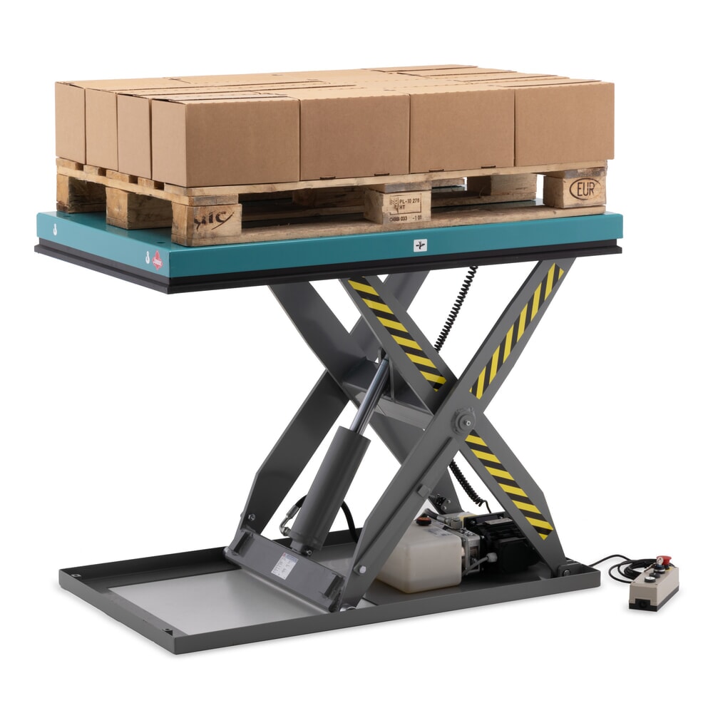 Číslo obrázku produktu 3: Zvedací plošina Ameise® s nůžkovým mechanismem, nosnost 500 kg, plošina cca 1300 x 800 mm, elektrický zdvih