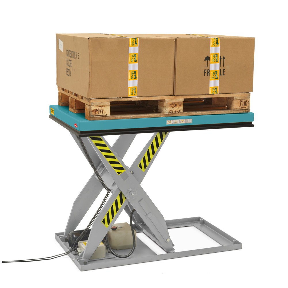 Číslo obrázku produktu 3: Zvedací plošina Ameise® s nůžkovým mechanismem, nosnost 1000 kg, plošina cca 1300 x 800 mm, elektrický zdvih