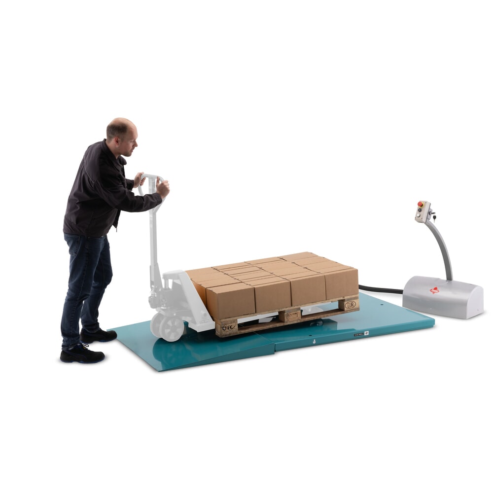 Číslo obrázku produktu 7: Zvedací plošina Ameise® s nájezdovým klínem, nosnost 1000 kg, plošina cca 1450 x 1140 mm