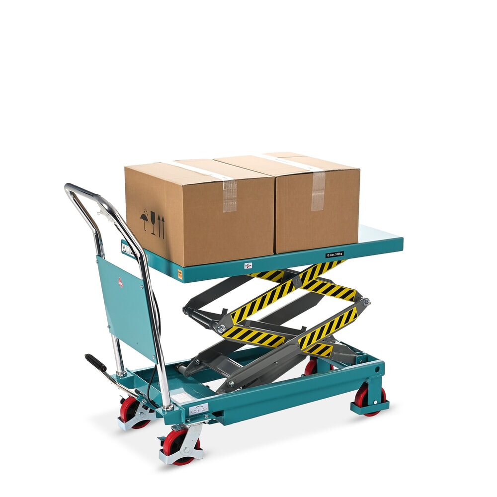 Číslo obrázku produktu 4: Zvedací stůl Ameise® s dvojitým nůžkovým mechanismem, nosnost 350 kg, cca 910 x 500 mm