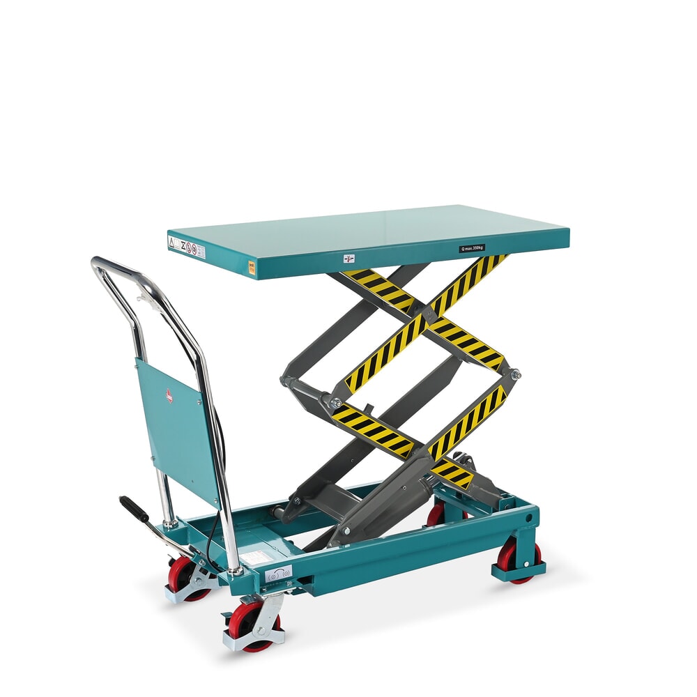 Číslo obrázku produktu 6: Zvedací stůl Ameise® s dvojitým nůžkovým mechanismem, nosnost 350 kg, cca 910 x 500 mm
