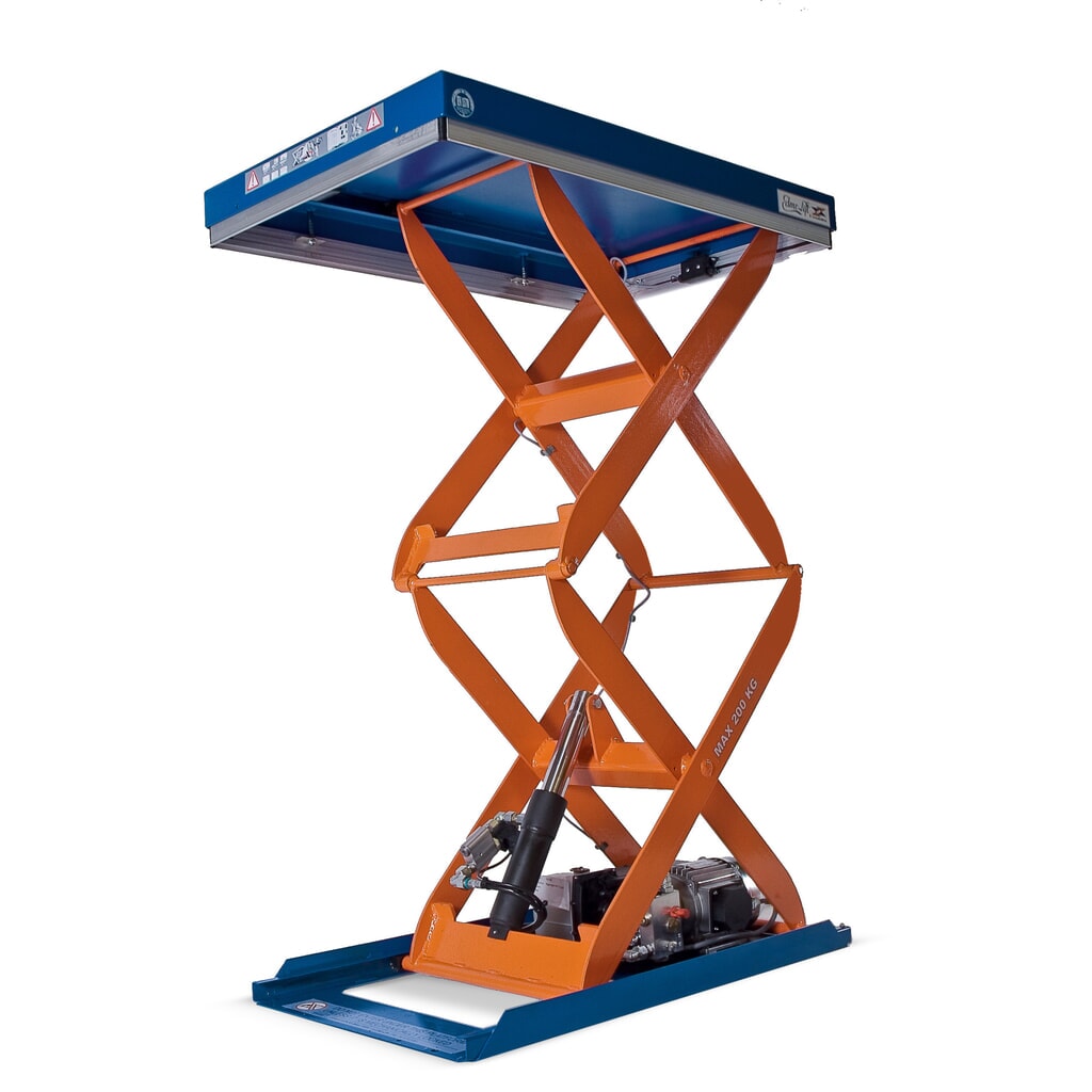 Obrázek produktu: Zvedací stůl s dvojitým nůžkovým mechanismem EdmoLift® řada C, nosnost 200 kg, plošina cca 900 x 600 mm