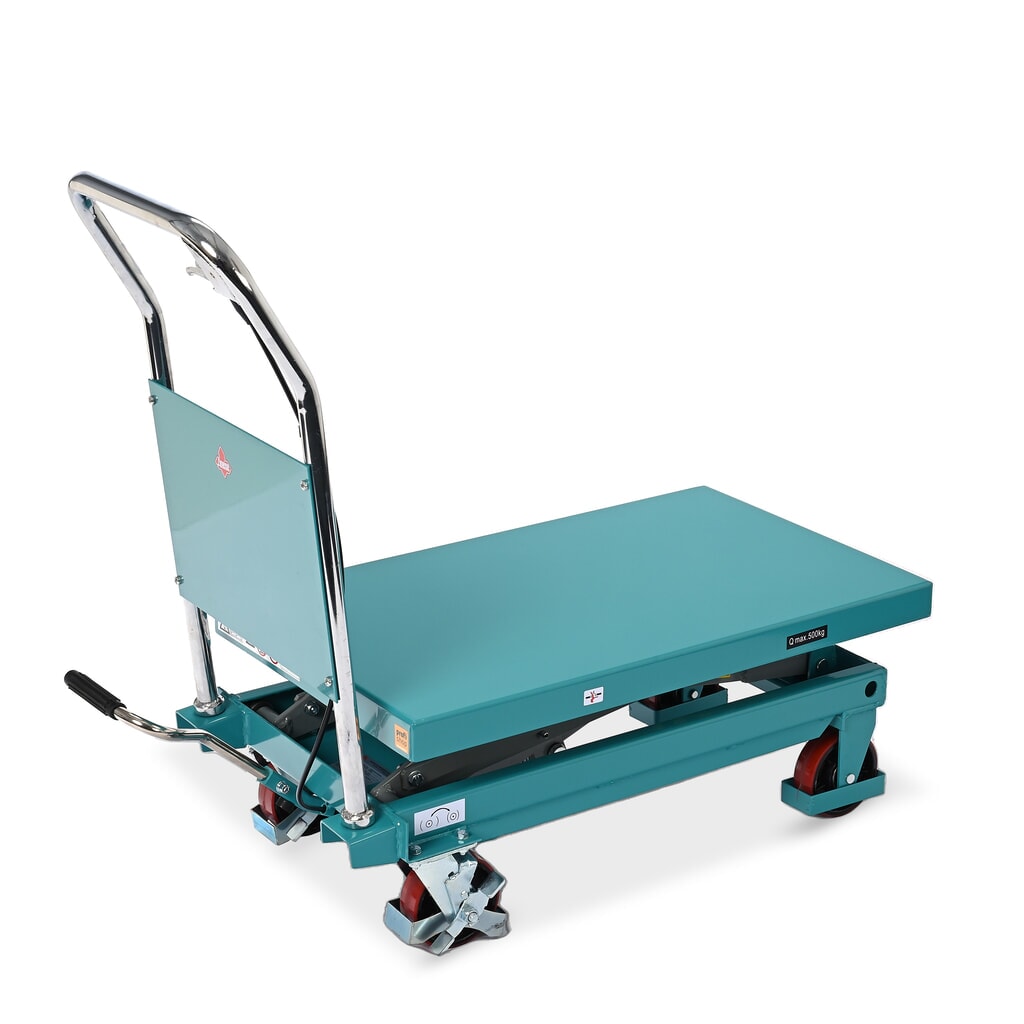 Číslo obrázku produktu 8: Zvedací stůl Ameise® s nůžkovým mechanismem, pevná oj, nosnost 500 kg, cca 850 x 500 mm