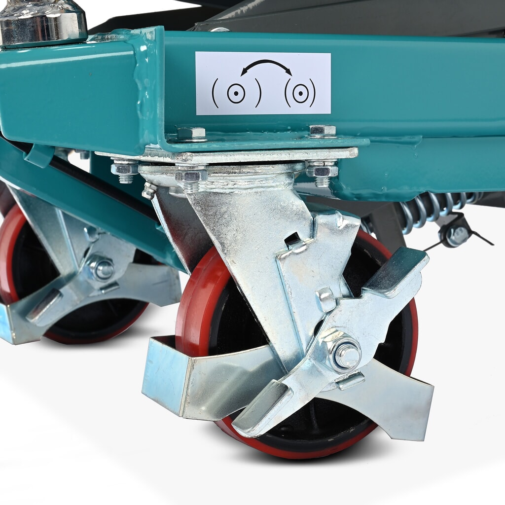 Číslo obrázku produktu 13: Zvedací stůl Ameise® s nůžkovým mechanismem, pevná oj, nosnost 500 kg, cca 850 x 500 mm