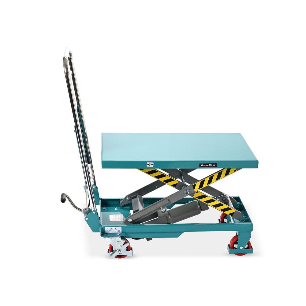Číslo obrázku produktu 3: Zvedací stůl Ameise® s nůžkovým mechanismem, sklopné madlo, nosnost 150 kg, cca 700 x 450 mm
