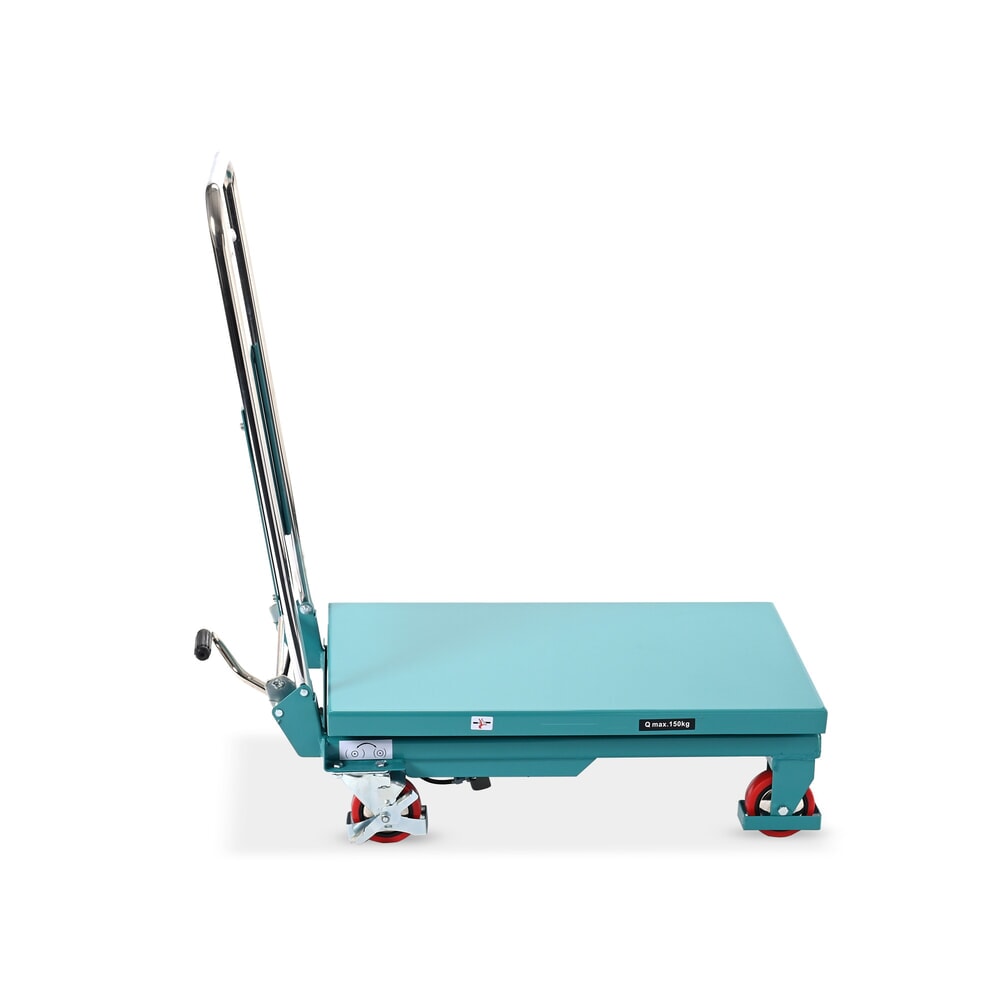 Číslo obrázku produktu 6: Zvedací stůl Ameise® s nůžkovým mechanismem, sklopné madlo, nosnost 150 kg, cca 700 x 450 mm