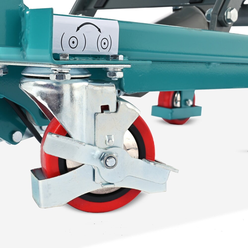 Číslo obrázku produktu 8: Zvedací stůl Ameise® s nůžkovým mechanismem, sklopné madlo, nosnost 150 kg, cca 700 x 450 mm