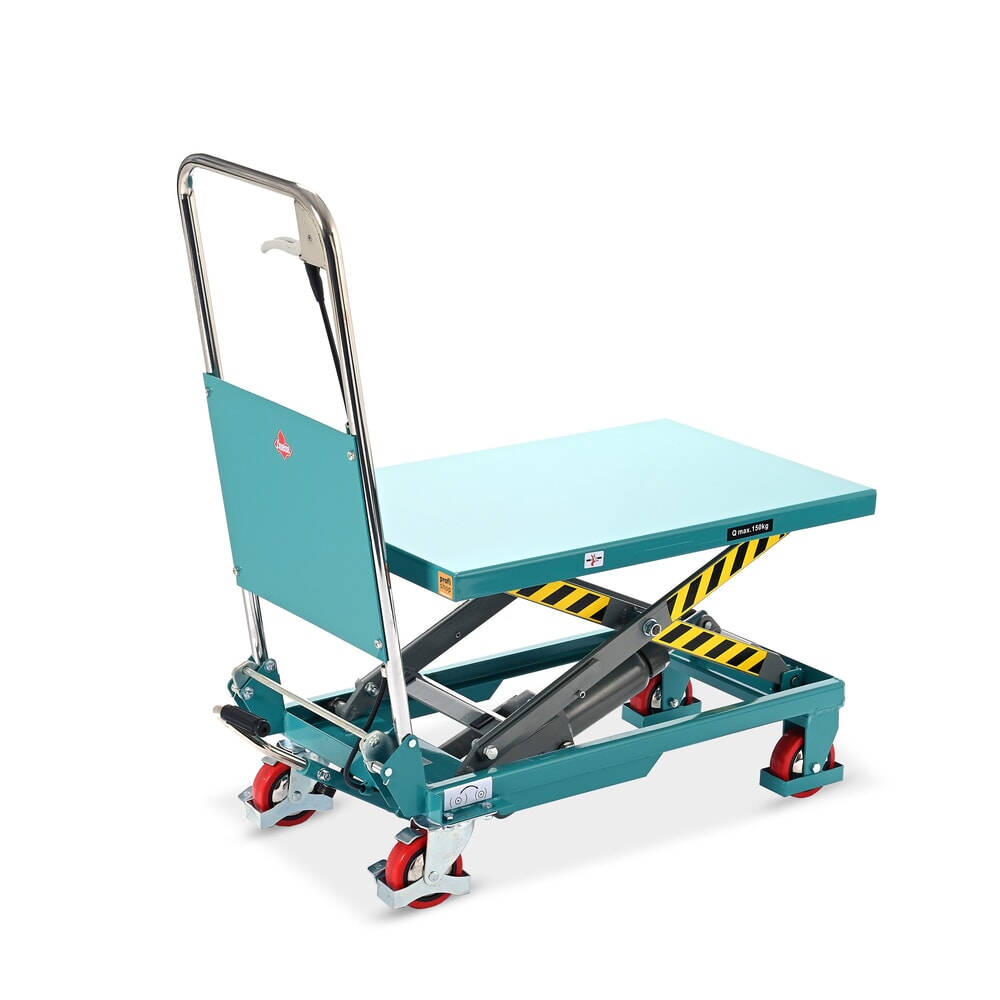 Číslo obrázku produktu 14: Zvedací stůl Ameise® s nůžkovým mechanismem, sklopné madlo, nosnost 150 kg, cca 700 x 450 mm