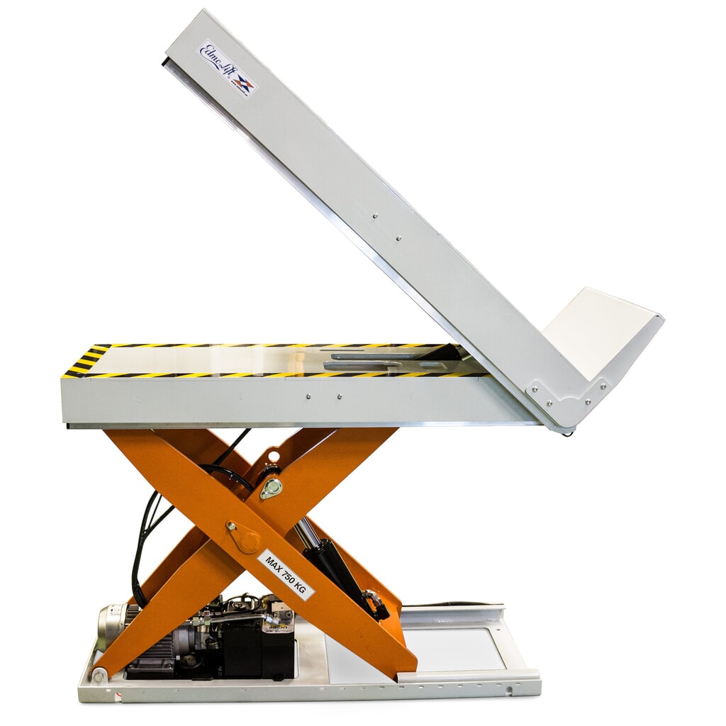 Zvedací stůl s nůžkovým mechanismem EdmoLift® s funkcí naklápění Obrázek produktu: Zvedací stůl s nůžkovým mechanismem EdmoLift® s funkcí naklápění