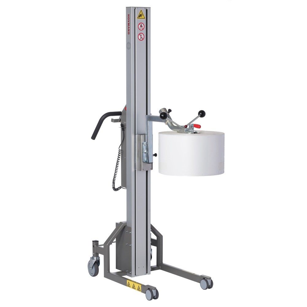 Číslo obrázku produktu 1: Zvedací zařízení HOVMAND s manipulátorem rolí do 40 kg, výška zdvihu 2042 mm, nosnost 130 kg