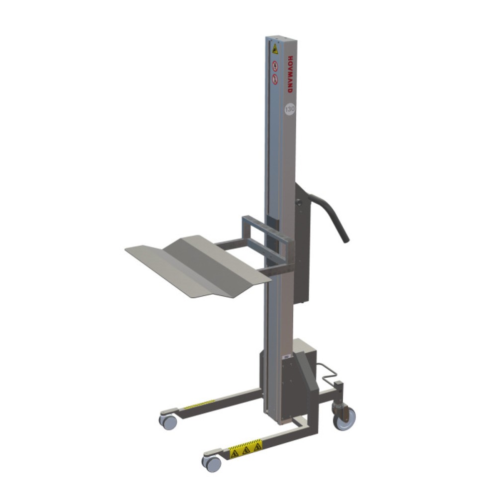 Číslo obrázku produktu 1: Zvedací zařízení HOVMAND s plošinou Wave pro role do 100 kg, výška zdvihu 1642 mm, nosnost 130 kg