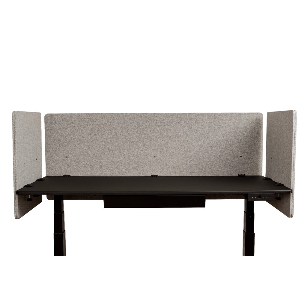 Zvukově izolační panel RECLAIM pro psací stůl, boční panel, šířka 600 mm, světle šedý Číslo obrázku produktu 2: Zvukově izolační panel RECLAIM pro psací stůl, boční panel, šířka 600 mm, světle šedý