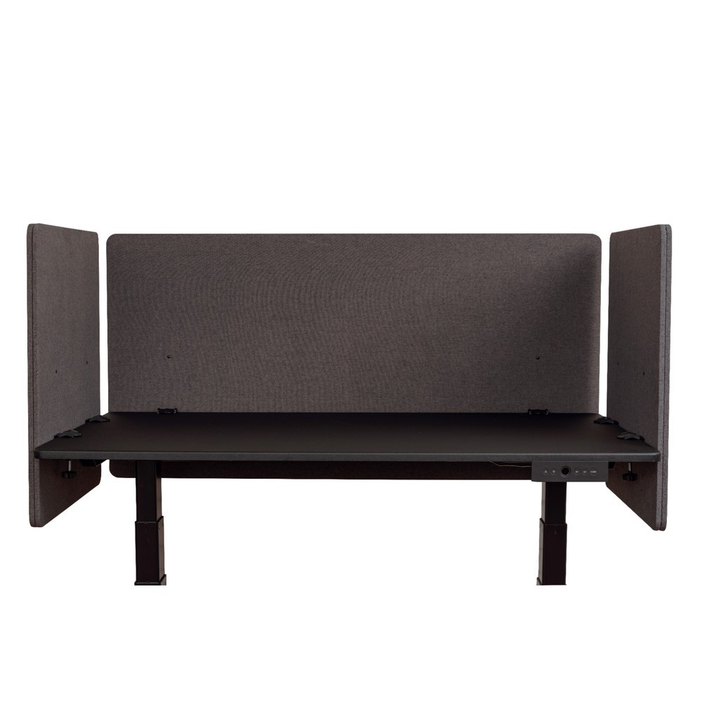 Číslo obrázku produktu 3: Zvukově izolační panel RECLAIM pro psací stůl, boční panel, šířka 600 mm, břidlicově šedý